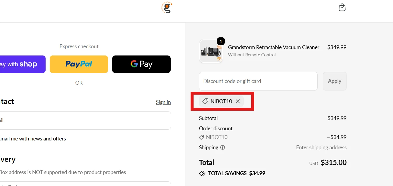 Use Discount Code NIBOT10 for 10% OFF Sitewide at giraffetools.com